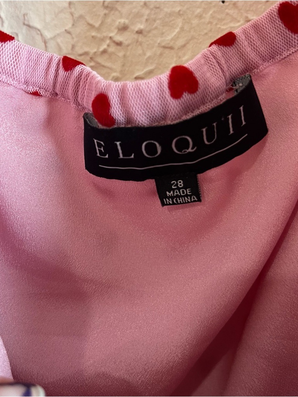 Eloquii Mesh Flocked Heart Print Bustier Mini Dress in Pink - Picture 14 of 15